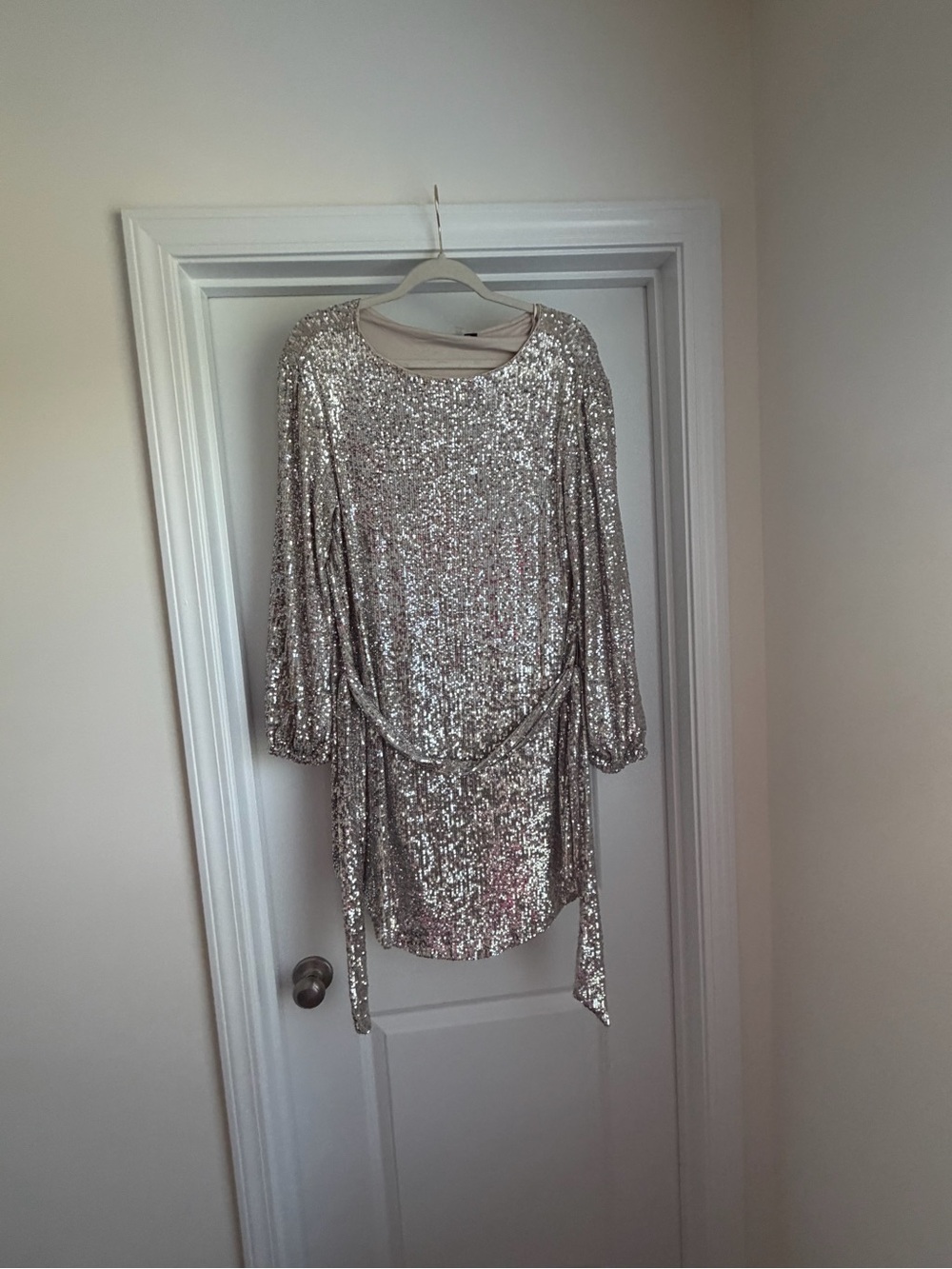 Cable & Gauge Silver Sequin Mini Dress